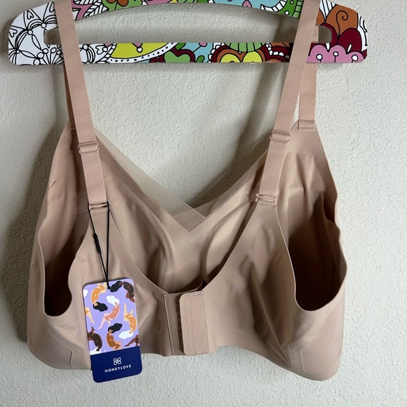 Sold HoneyLove CrossOver wireless Bra tan size 3X NWT - Picture 3 of 6